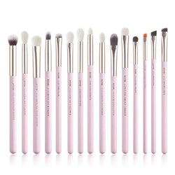 Jessup Professional Makeup Brushes Set 15pcs Make up Brush Pearl White/Silver Tools kit Eye Liner Shader natural-synthetic hair - PST PS Tradings