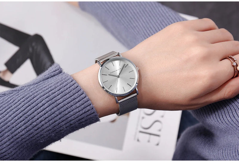 Drop Shipping A++++ Quality Stainless Steel Band Japan Quartz Movement Waterproof Women Full Rose Gold Ladies Luxury Wrist Watch - Property & Safety Tradings