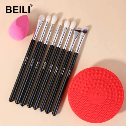 BEILI Professional 6/8pcs Classic Natural Eye Makeup Brushes Set Eyeshadow Eyebrow Blending Smokey Black Beauty Make up Brushes - PST PS Tradings