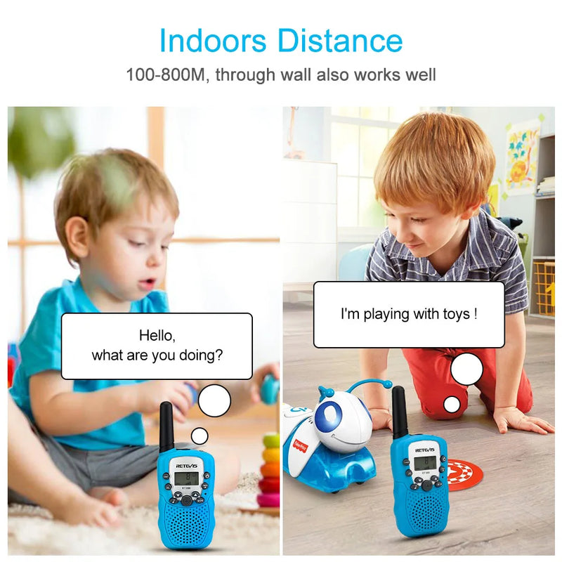 RETEVIS RT388 Walkie Talkie Children 2 Pcs Children's Radio Receiver Walkie-Talkie Kids Birthday Gift Child Toys for Boys Girls