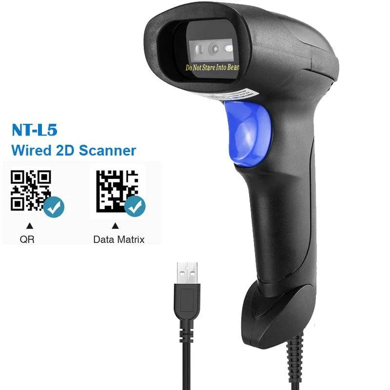 NETUM NT-1698W Handheld Wirelress Barcode Scanner AND NT-1228BL Bluetooth 1D/2D QR Bar Code Reader PDF417 for IOS Android IPAD - PST PS Tradings