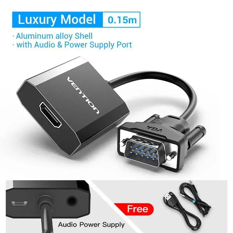 Tions VGA zu HDMI Adapter 1080P VGA Stecker auf HDMI Buchse Konverter Kabel Mit Audio USB Power für PS4/3 HDTV VGA HDMI Konverter - Property & Safety Tradings