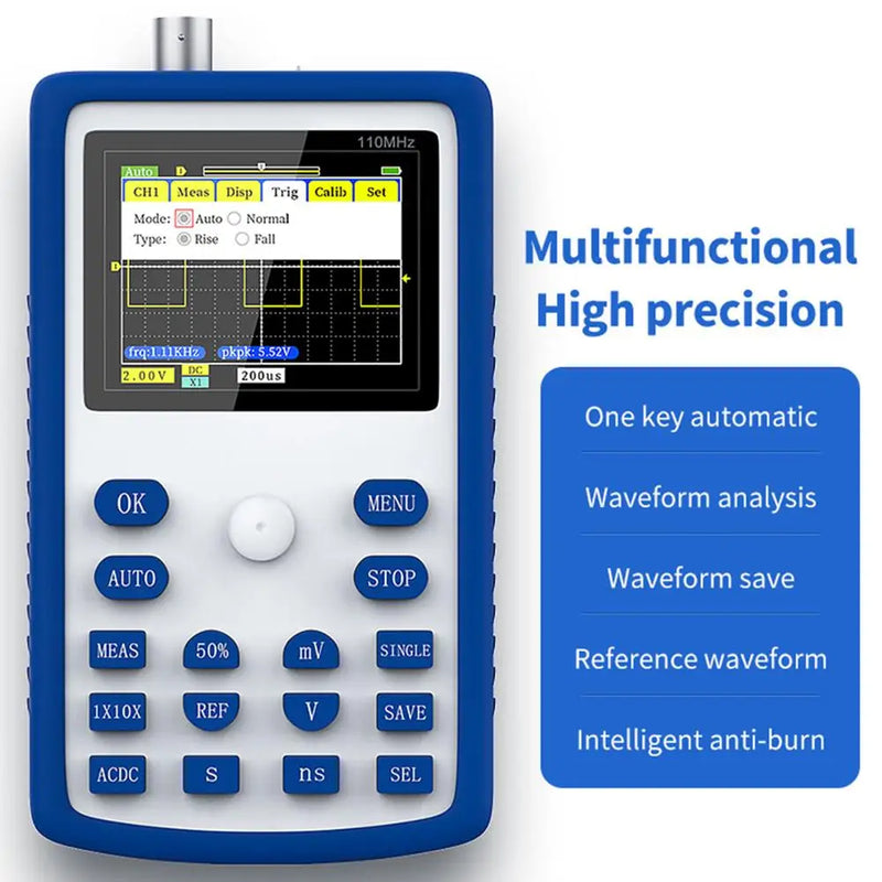 Fnirsi 1 c15 profession elles digitales Oszilloskop 110MHz analoge Bandbreite 500 ms/s Abtastrate unterstützt 1kHz Rechteck welle 400V.