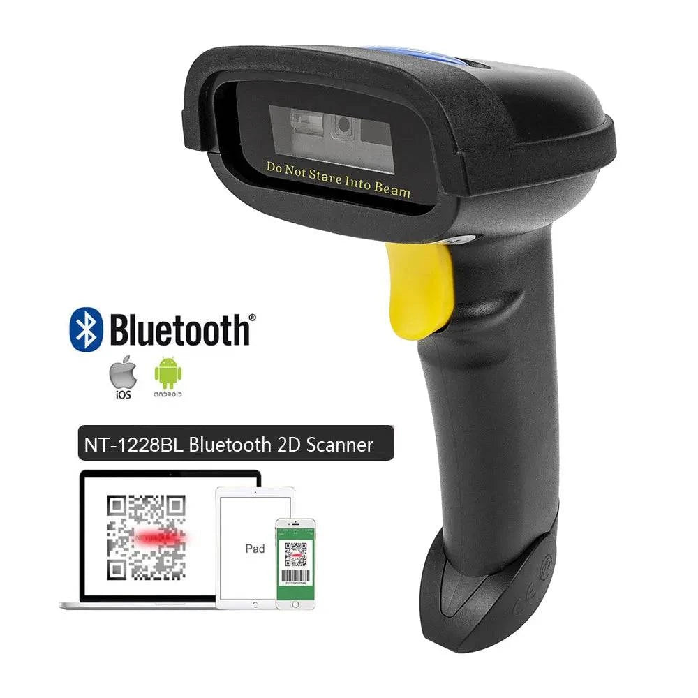 NETUM NT-1698W Handheld Wirelress Barcode Scanner AND NT-1228BL Bluetooth 1D/2D QR Bar Code Reader PDF417 for IOS Android IPAD - PST PS Tradings