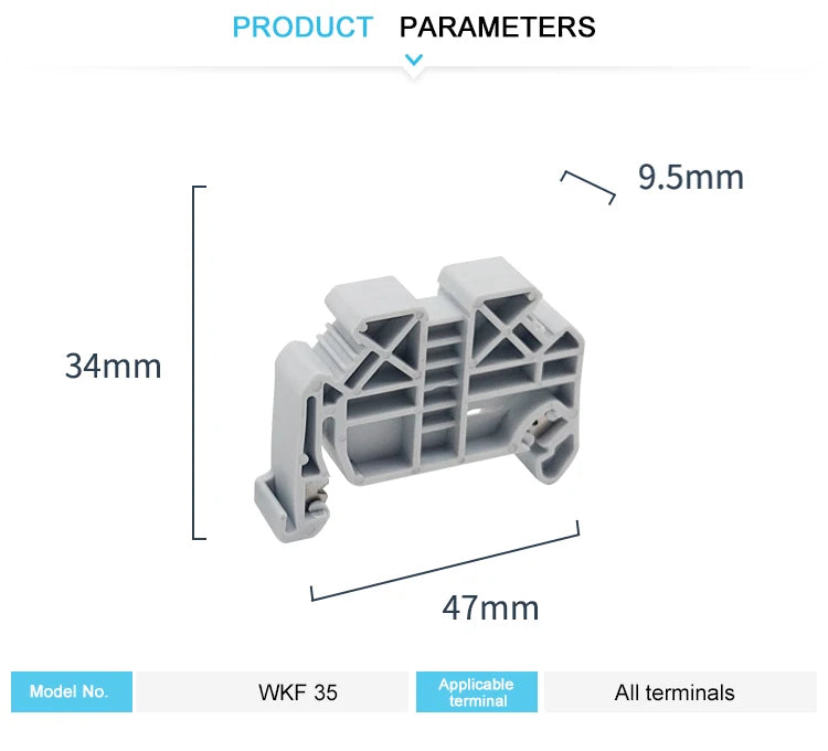 End Bracket Stop For NS35 DIN Rail Terminal Block E/UK E/UK2 EW35 WKF35 249-117 End Clamp For Universal Connector Marker Holder - PST PS Tradings