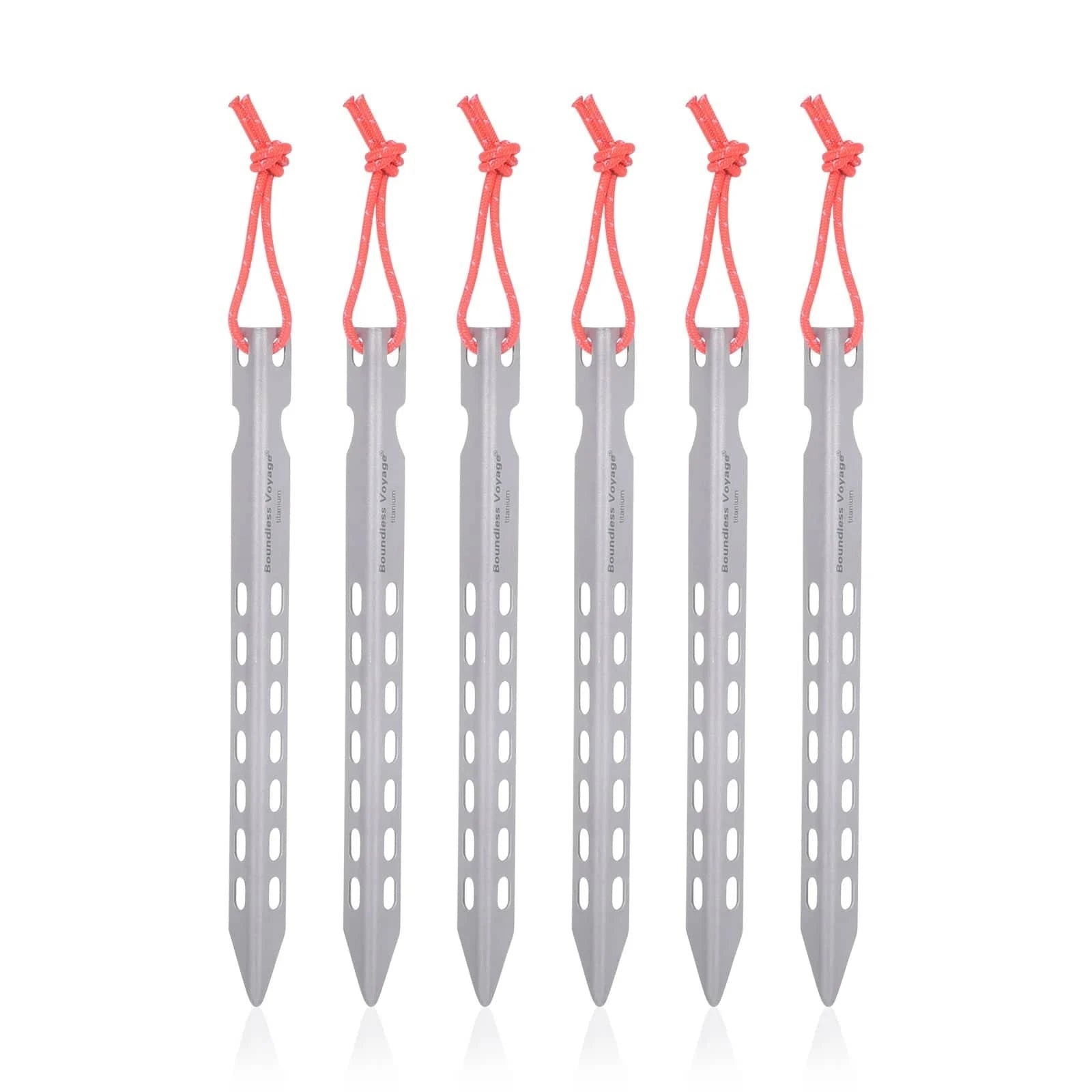 Boundless Voyage Titanium Pegs Outdoor Camping V-type Tent Stakes Portable Tent Titanium Nail Ti4008P - PST PS Tradings