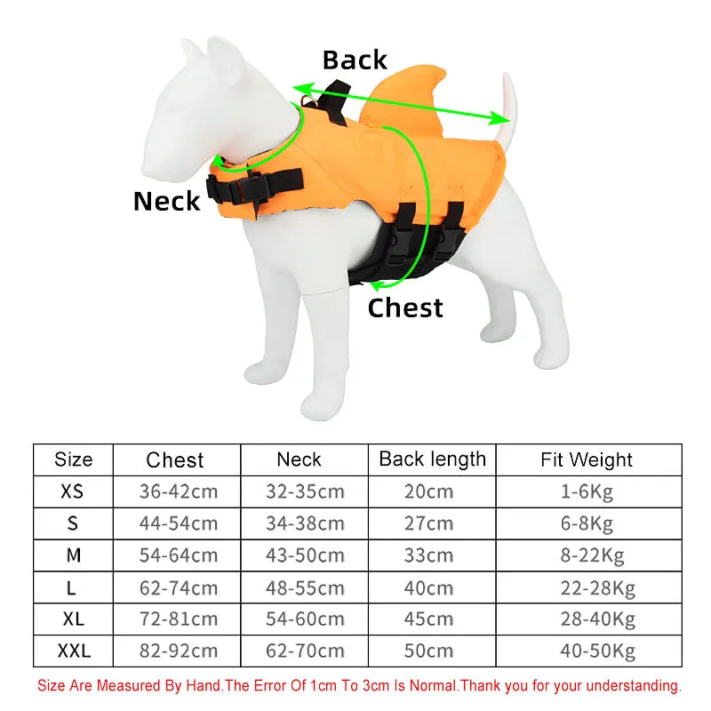 Dog Life Vest Summer Shark Pet Life Jacket Dog Clothes Dogs Swimwear Pets Swimming Suit - PST PS Tradings