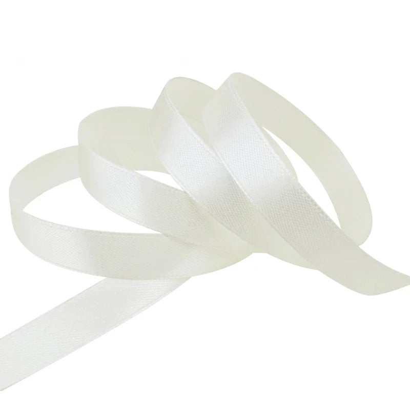 Ivory Satin Ribbon Wholesale Gift Wrapping Christmas ribbons - PST PS Tradings