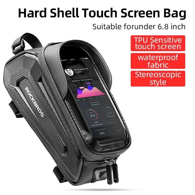 ROCKBROS Bike Bag Front Phone Bicycle Bag For Bicycle Tube Waterproof Touch Screen Saddle Package For 6.5Inch Bike Accessories - Property & Safety Tradings