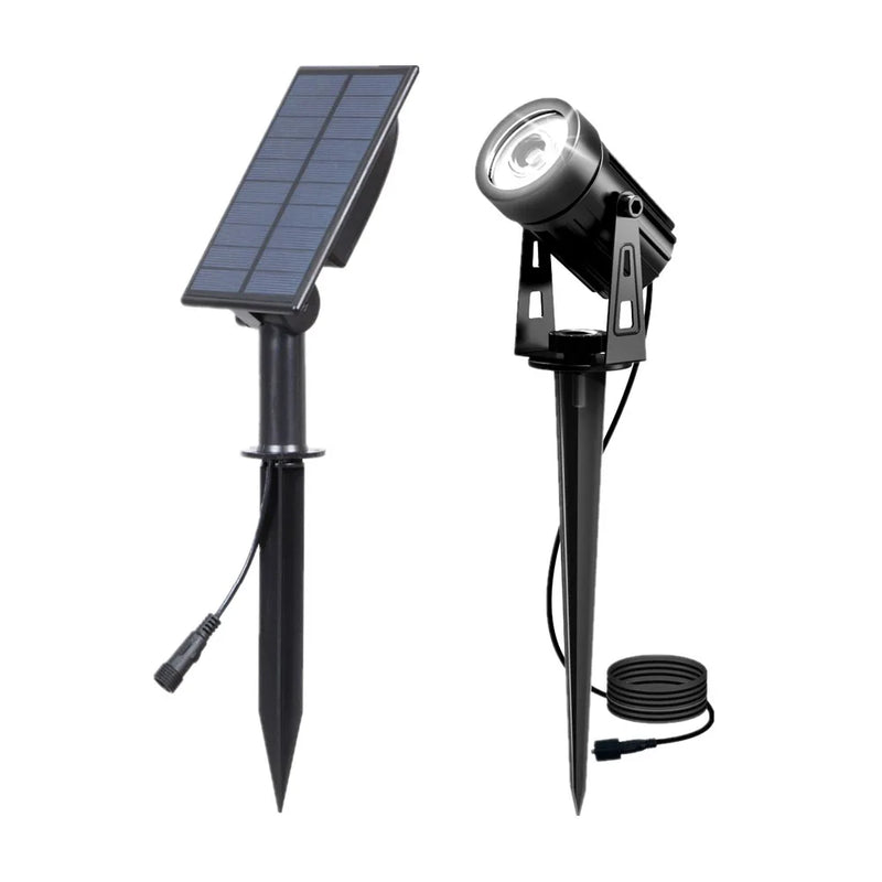 Solarbetriebener Strahler, IP65, Solar-LED-Licht, für den Außenbereich, Landschaft, Hof, Garten, Baum, separat Lampe, Aluminium, rostfrei, Solarlampe