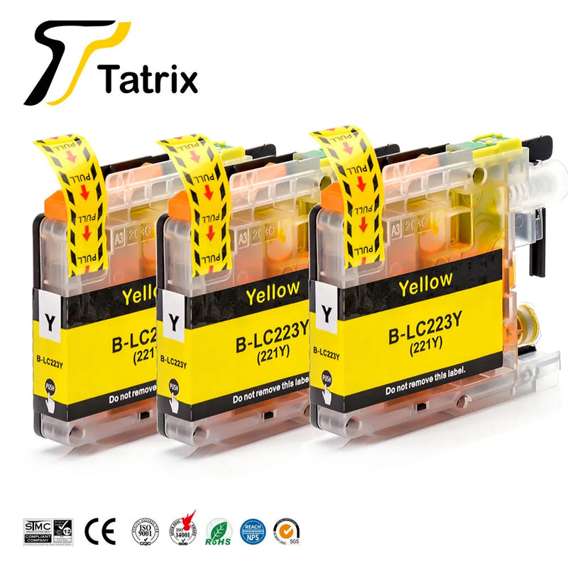 Tatrix With Chip  LC223 LC221 Compatible Ink Cartridge For Brother MFC-J4420DW/J4620DW/J4625DW/J480DW/J680DW/J880DW Printer - PST PS Tradings