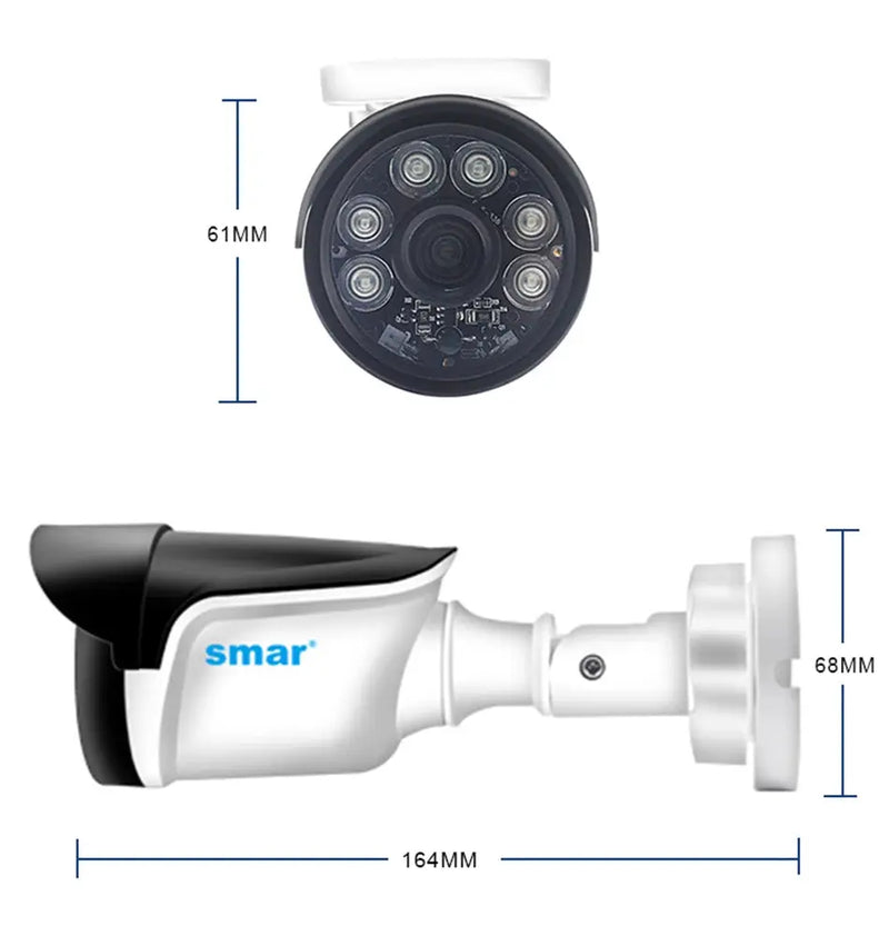 Smar 5 in 1 AHD Camera Kit 5MP 1080P  Video Recorder Surveillance System Outdoor Security 4CH CCTV System Camera Email Alarm - Property & Safety Tradings