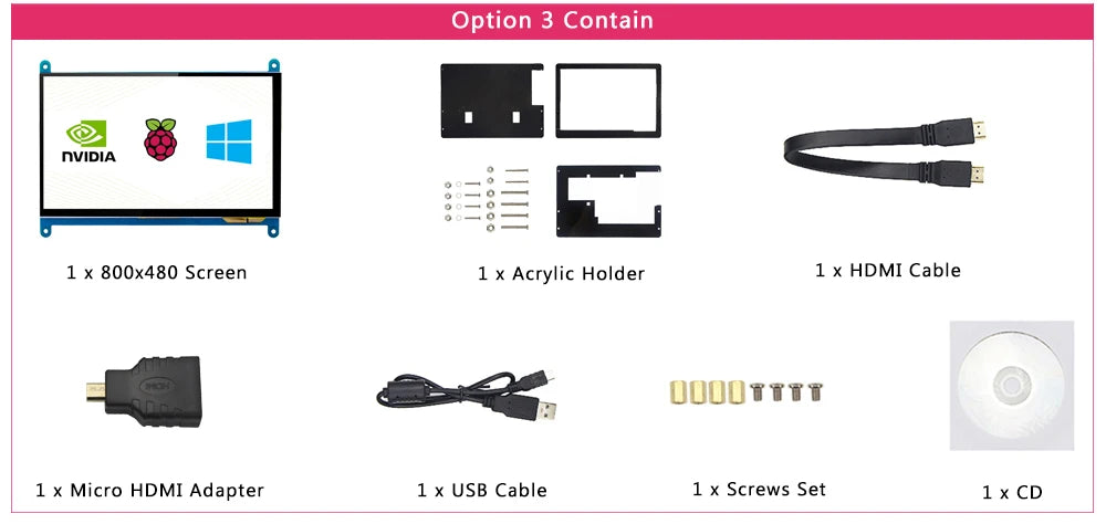 7-Zoll-Touchscreen Raspberry Pi 5 kapazitives HDMI-kompatibles TFT-LCD für Orange Pi 5 Plus 3B RPI 5 4B 3B+ PC Windows AIDA64