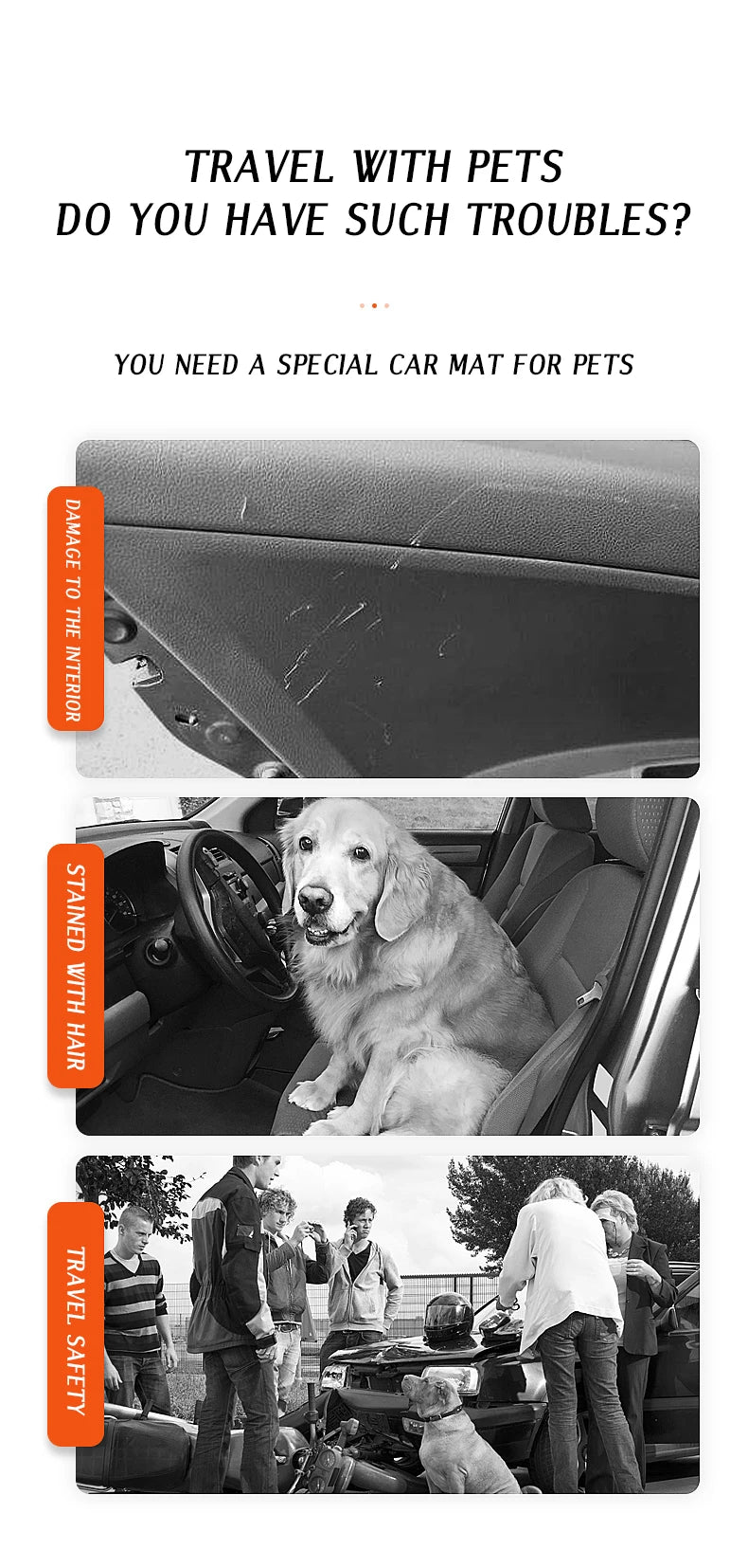 CAWAYI KENNEL Dog Carriers Waterproof Rear Back Pet Dog Car Seat Cover Mats Hammock Protector with Safety Belt Transportin Perro - Property & Safety Tradings