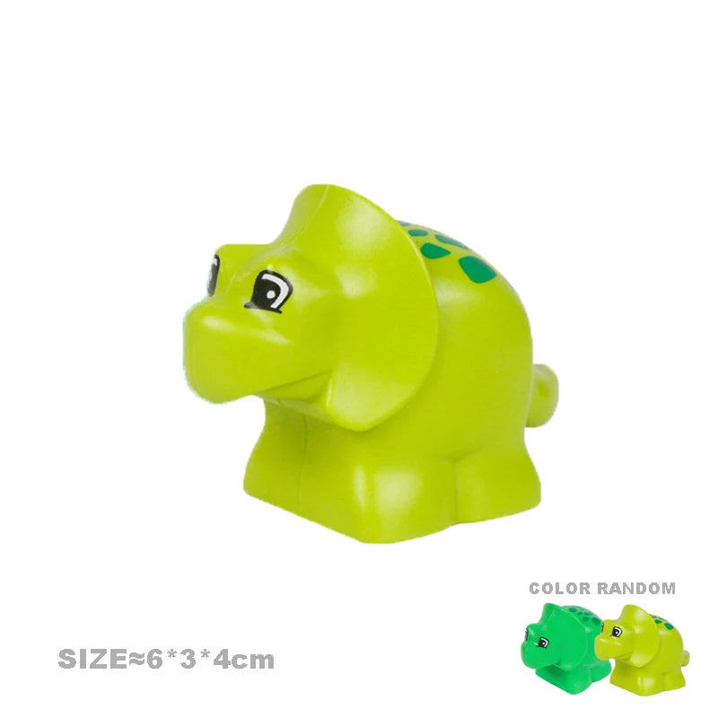 Education Assembly Big Building Blocks Jurassic Dinosaur Model Supplement Accessories Compatible Duploes Child Durable Toys Gift