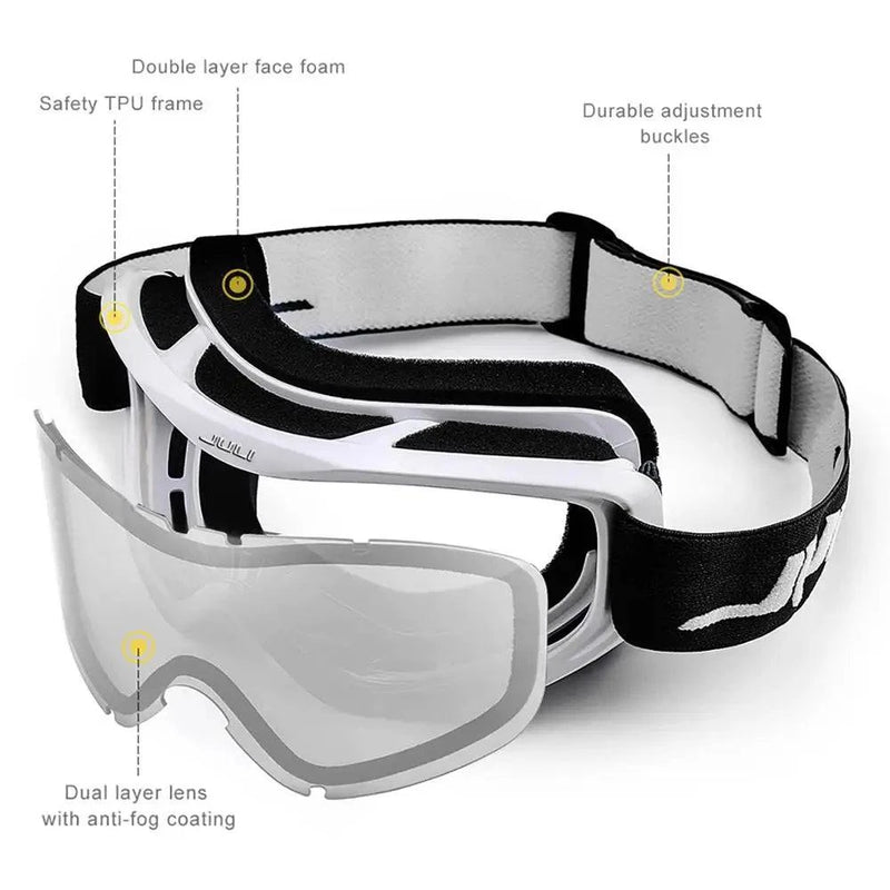 MAXJULI Brand Professional Ski Goggles Double Layers Lens Anti-fog UV400 Ski Glasses Skiing Men Women Snow Goggles - Property & Safety Tradings