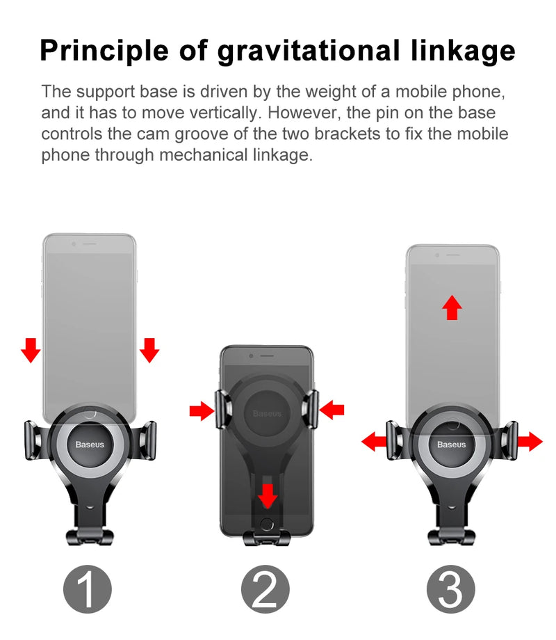 Baseus Gravity Autotelefonhalter für iPhone 16, Samsung, Saugnapf, Autohalterung für Telefone im Auto, Handyhalter, Ständer, 38,ajuan