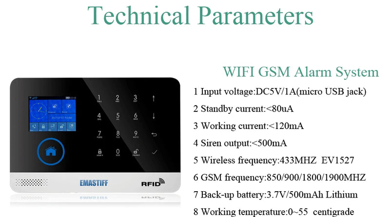 DIY W2B PG103 Alarm Sensor for Home Burglar Security 433MHz WiFi GSM Alarm System Wireless Tuya Smart House App Control - PST PS Tradings