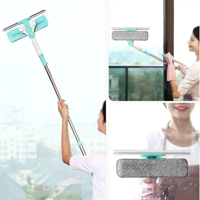 Eworld Hot Upgraded Telescopic High-rise Window Cleaning Glass Cleaner Brush For Washing Window Dust Brush Clean Windows Hobot - Property & Safety Tradings