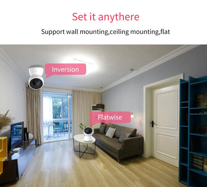 Smart Camera 2K WiFi Night Vision Webcam 2K 1296P HD Video IP 360 Angle Camera Baby Security Monitor for Xiaomi Mihome APP