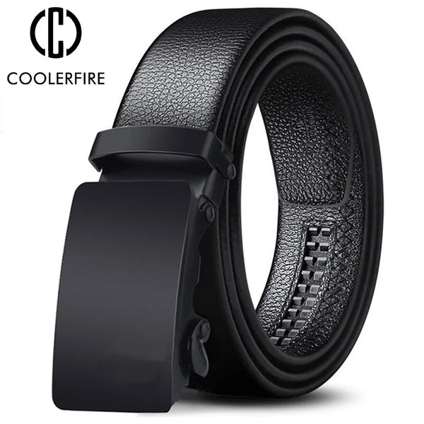 Männer Gürtel Metall Luxus Marke Automatische Schnalle Leder Hohe Qualität Gürtel für Männer Business Arbeit Casual Strap ZDP001A