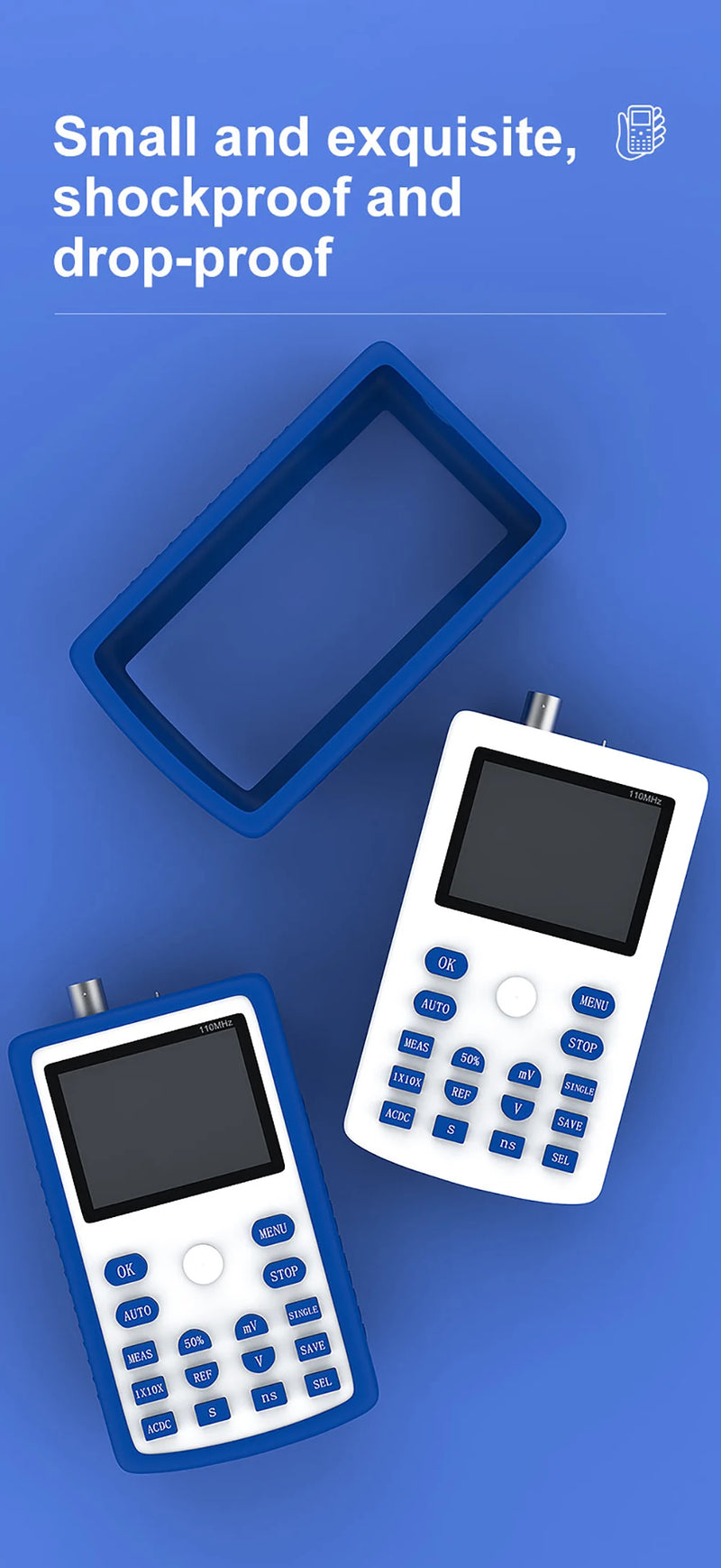 Fnirsi 1 c15 profession elles digitales Oszilloskop 110MHz analoge Bandbreite 500 ms/s Abtastrate unterstützt 1kHz Rechteck welle 400V.