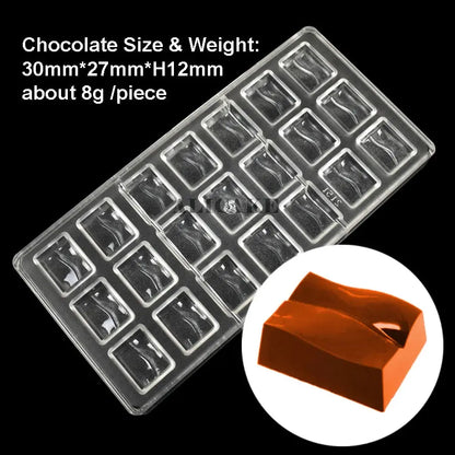 Polycarbonate Chocolate Molds for Chocolate Professional Baking Candy Bonbons Bar Acrylic Mould Confectionery Bakery Utensils - Property & Safety Tradings