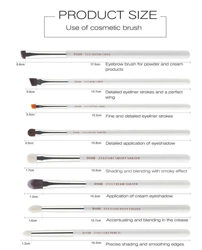 Jessup Professional Makeup Brushes Set 15pcs Make up Brush Pearl White/Silver Tools kit Eye Liner Shader natural-synthetic hair - PST PS Tradings