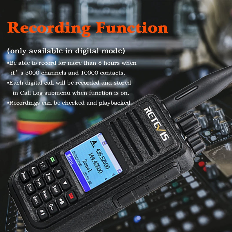 Retevis RT3S Walkie Talkie DMR Радио UHF VHF Цифровая любительская радиостанция 5 Вт Дальнего действия Любительские радиостанции Рации Профессиональный GPS