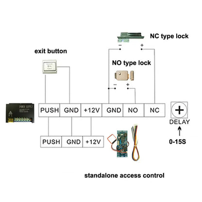 Rfid em/id eingebettete Tür zugangs kontrolle Intercom Zugangs kontrolle Hebe steuerung mit 2 stücke Mutter karte 10 stücke em Schlüssel anhänger