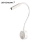 Wand Lampe 3W Home Hotel Loft Nacht Lesen Buch Schwarz Silber Licht Flexiable AUF/OFF Schalter 90-260V Spot LED Lampe