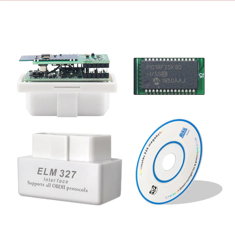 Super Mini ELM327 V1.5 PIC1825K80 Chip Bluetooth-Compatible Double Board OBD2 Diagnostic Tool ELM 327 V1.5 for OBDII Protocols - PST PS Tradings