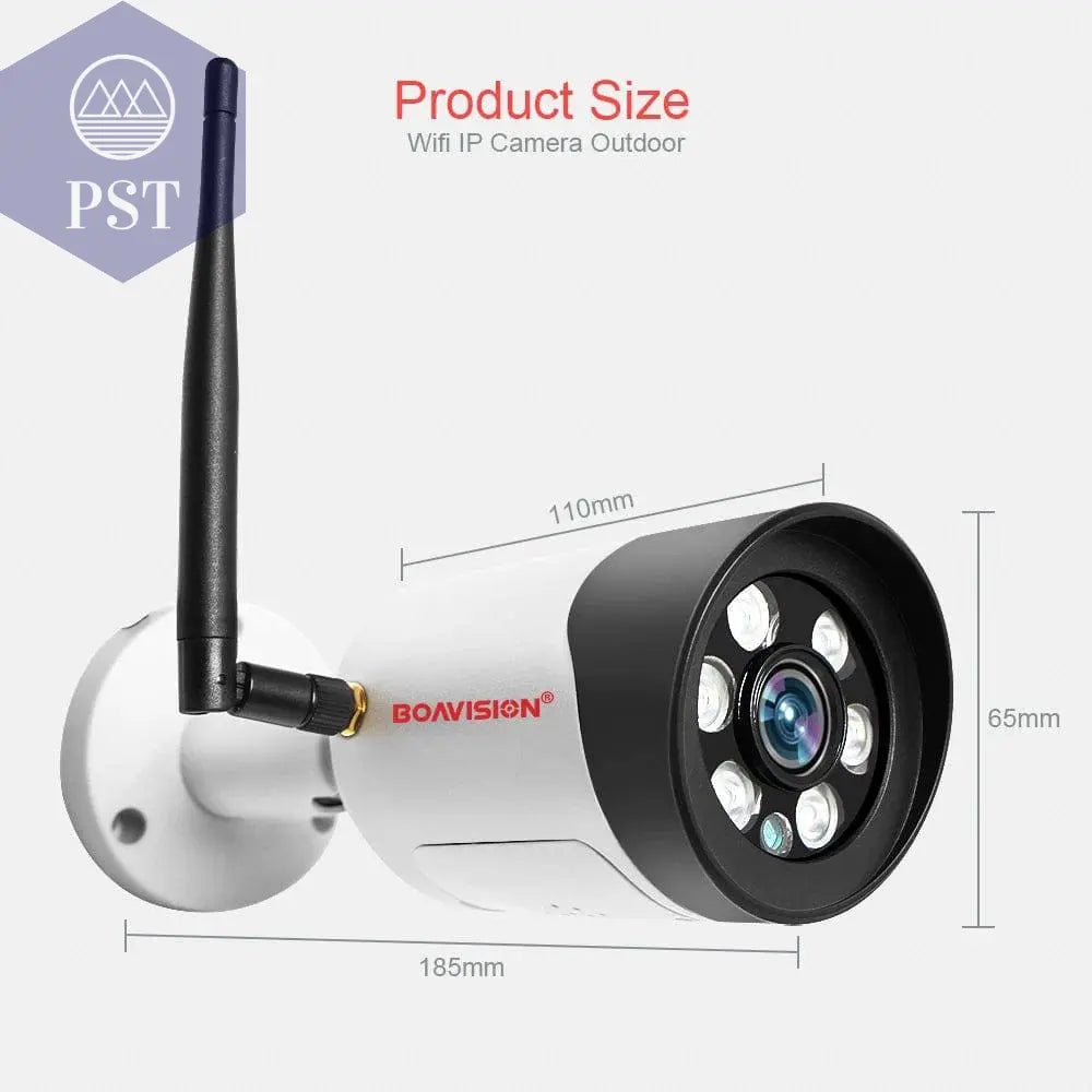 HD 1080P 5MP 8MP Wifi IP Camera Outdoor Wireless Full Color Night Vision CCTV Bullet Security Camera TF Card Slot APP CamHipro - Property & Safety Tradings