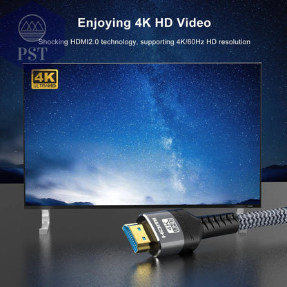 HDMI-kompatibles Kabel HDMI 2,0 4k 60Hz HDMI-Kabel 6,6 Fuß, 18 Gbit/s Hoch geschwindigkeit 2,0 geflochtenes Kabel kompatibler TV PS3/4 Projektor 1m 2m 3m       PST PS Tradings