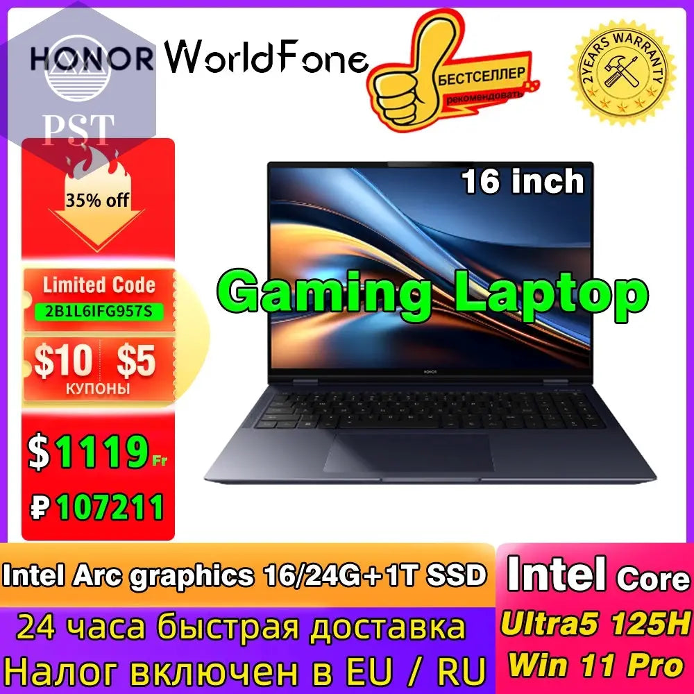 HONOR Magicbook Pro 16 HUNTER Gaming Laptop Intel Ultra 5 7 NVIDIA RTX 4060 24 32 GB 1 TB 16 Zoll 3K 165 Hz Gamer Computer PC PST PS Tradings  HONOR Magicbook Pro 16 HUNTER Gaming Laptop Intel Ultra 5 7 NVIDIA RTX 4060 24 32 GB 1 TB 16 Zoll 3K 165 Hz Gamer Computer PC