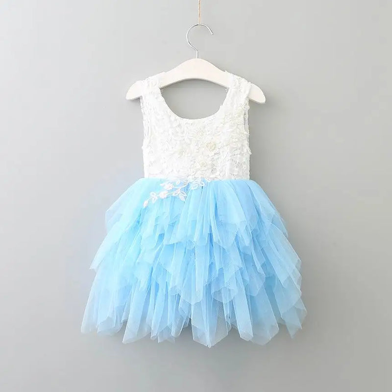 Summer Lace Girls Dress Gauze Kids Princess Dresses for Girl Vest Dress Party Dress Baby Clothes E16900 - PST PS Tradings