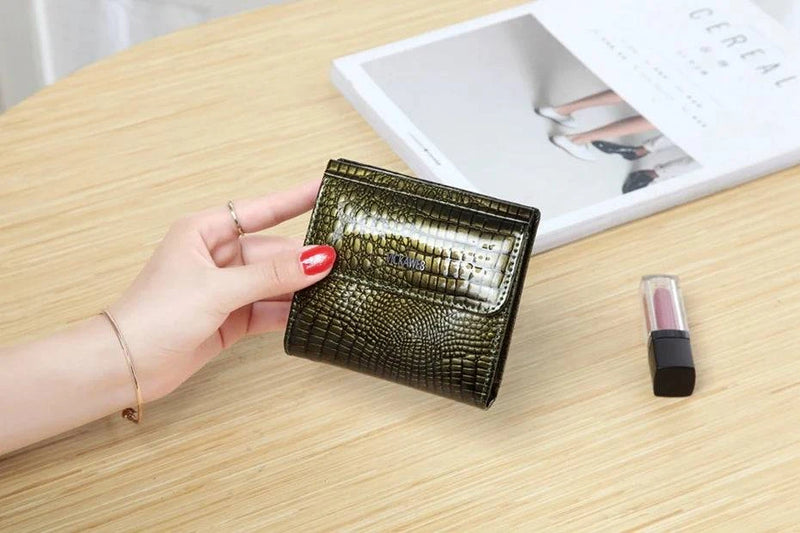 VICKAWEB Mini Wallet Women Genuine Leather Wallets Fashion Alligator Hasp Short Wallet Female Small Woman Wallets And Purses 209 - Property & Safety Tradings