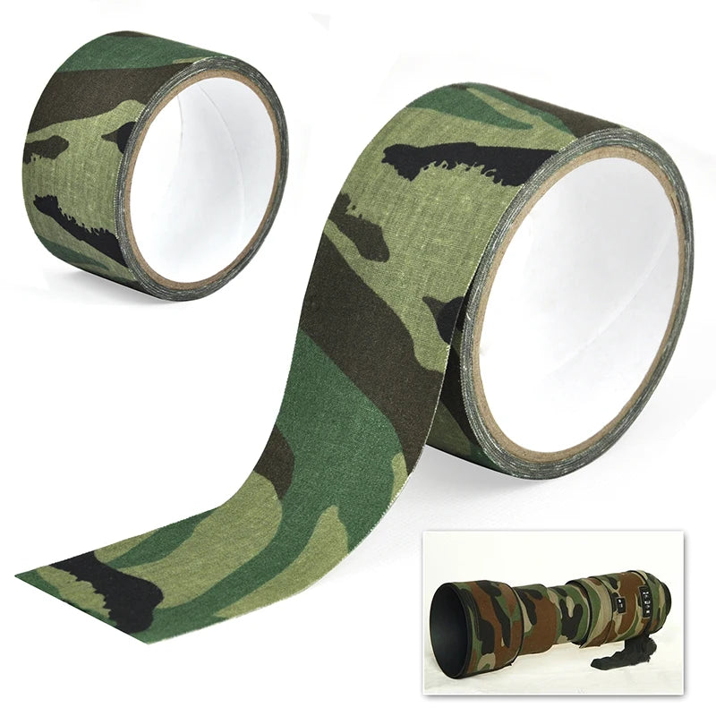 5M Outdoor Camouflage Tape WRAP Hunting Waterproof Self Adhesive Camo Tape Stealth Bandage 0.05m x 5m /2inchx196inch - PST PS Tradings