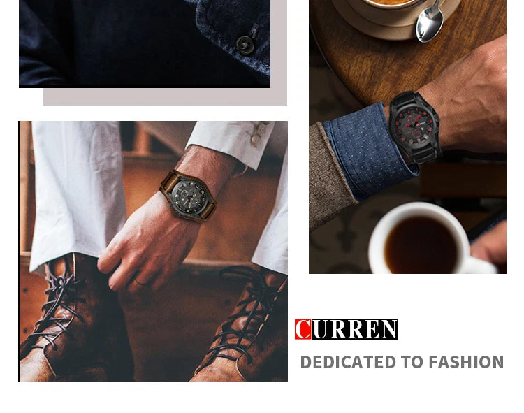 CURREN Men's Watches Top Brand Luxury Fashion&Casual Business Quartz Watch Date Waterproof Wristwatch Hodinky Relogio Masculino - Property & Safety Tradings