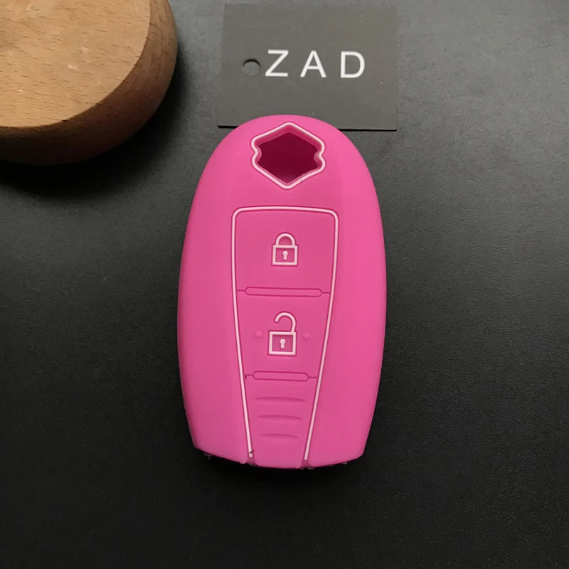 ZAD silicone key fob cover case hood skin protect holder for SUZUKI Swift Sport SX4 SCORSS grand vitara remote car accessori - PST PS Tradings