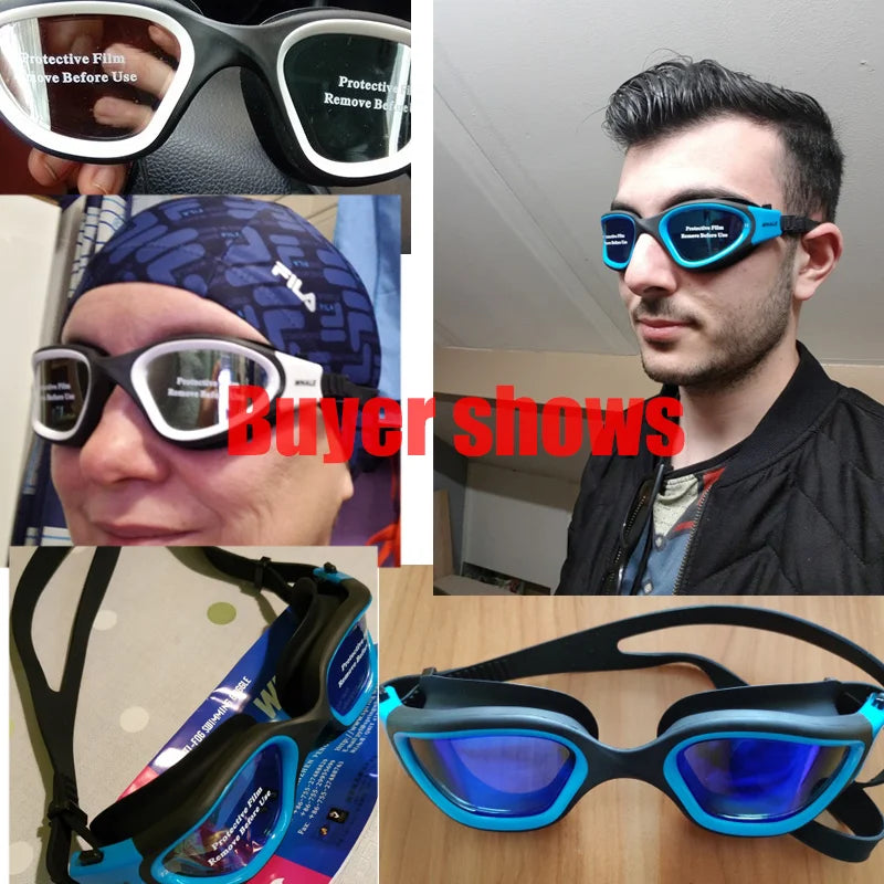 Professional Adult Anti-fog UV protection Lens Men Women Swimming Goggles Waterproof Adjustable Silicone swim Glasses in pool - PST PS Tradings