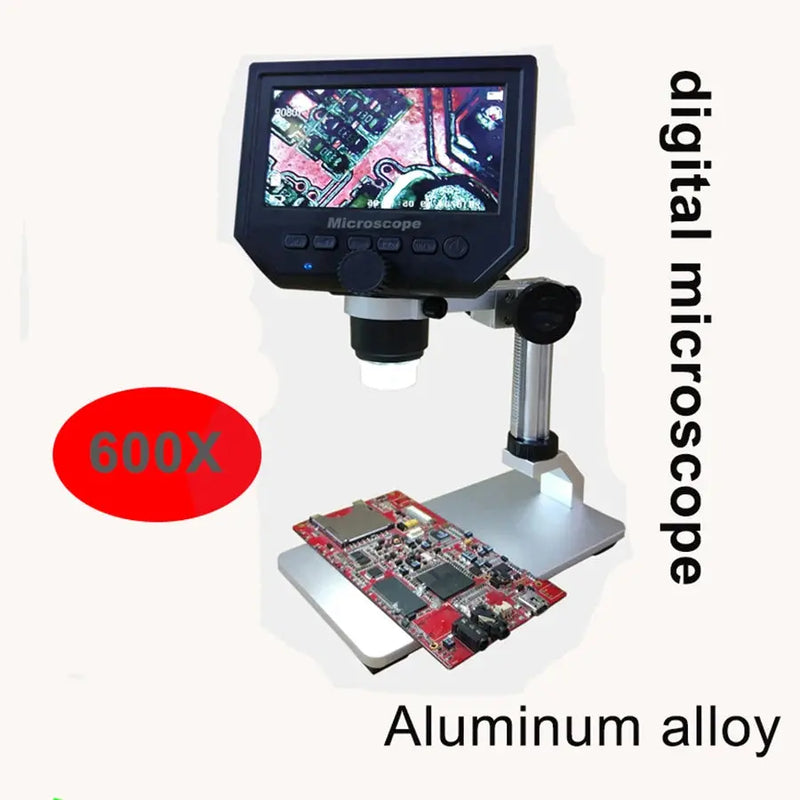 600X  digital microscope electronic video microscope 4.3 inch HD LCD soldering microscope  phone repair Magnifier - Property & Safety Tradings