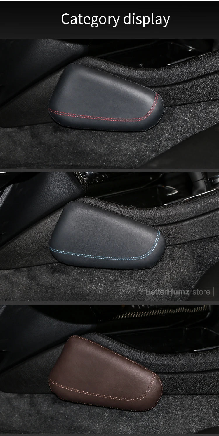 Genuine Leather Car Knee Pad Leg Cushion Rest Pillow For BMW F20 F30 G20 E90 E60 F10 E46 G30 E92 E36 E87 Interior Accessories - PST PS Tradings