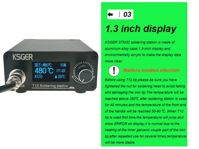 KSGER T12 Soldering Station V2.1S STM32 OLED Digital Temperature Controller Electric Soldering Irons Stings T12-K B2 BC2 D24 Tip