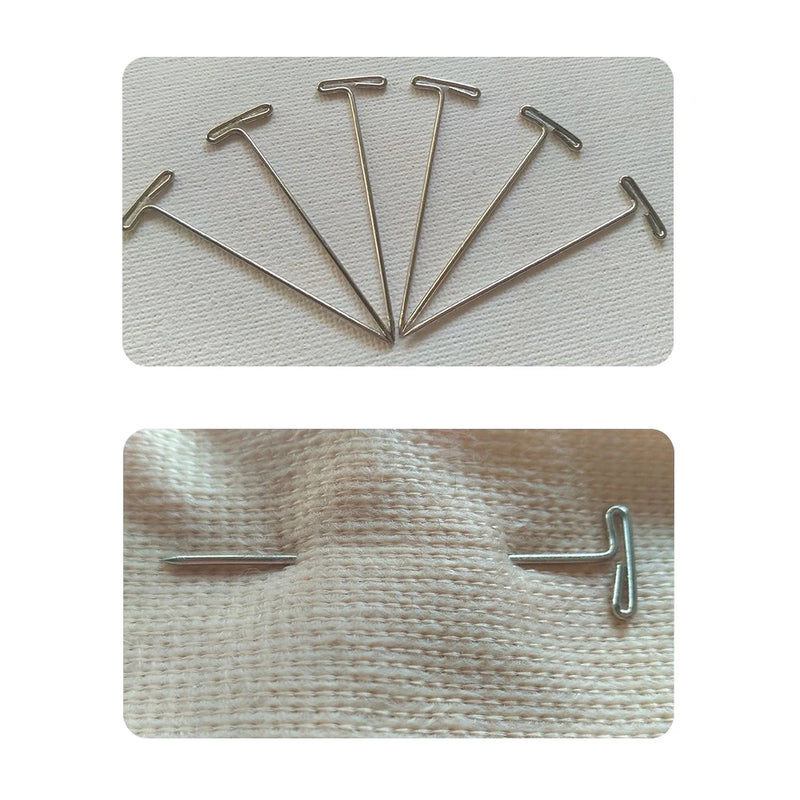 50 Pieces Wig T Pins for Holding Wigs Silver 32mm Long T-pins Styling Tools For Wig Display OLD STREET - PST PS Tradings