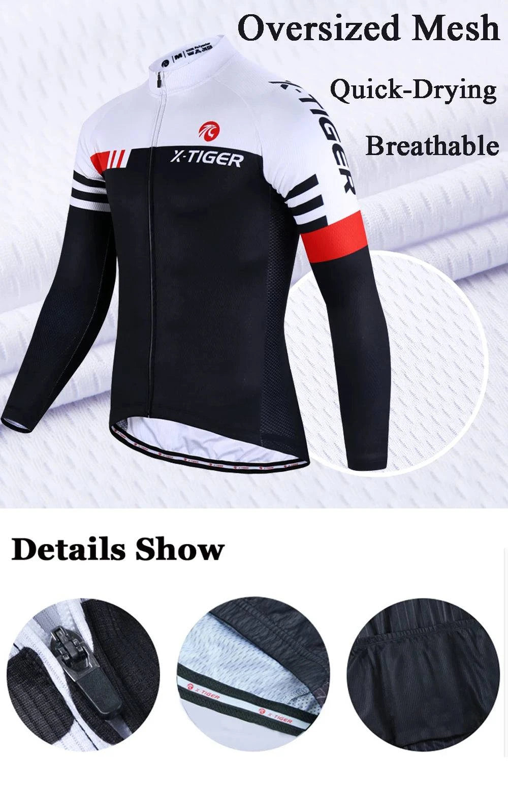 X-TIGER Top Quality Cycling Jersey Long Sleeve MTB Bicycle Cycling Clothing Mountain Bike Sportswear Cycling Clothes - Property & Safety Tradings