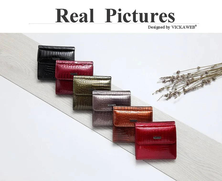 VICKAWEB Mini Wallet Women Genuine Leather Wallets Fashion Alligator Hasp Short Wallet Female Small Woman Wallets And Purses 209 - Property & Safety Tradings