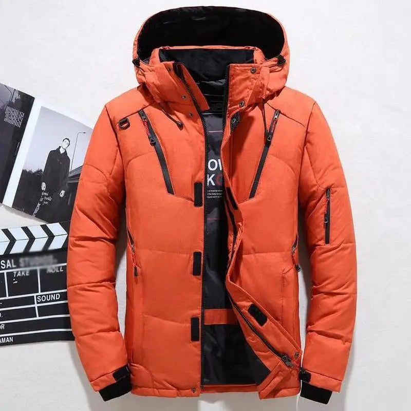 New Winter Jacket Men Casual White Duck Down Warm Hooded Coats Mens Outwear Windbreaker Thicken Parkas 4XL abrigo hombre casaco - Property & Safety Tradings