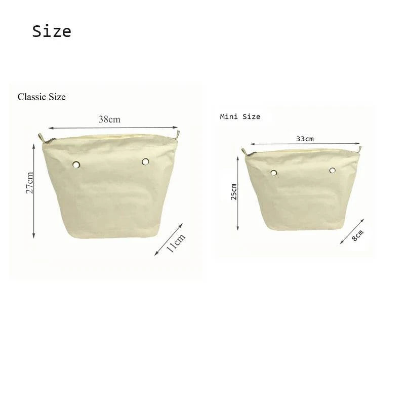 New Classic Size Solid waterproof Insert Inner Lining Insert Zipper Pocket for Obag O Bag handbag Silicone package accessories - PST PS Tradings