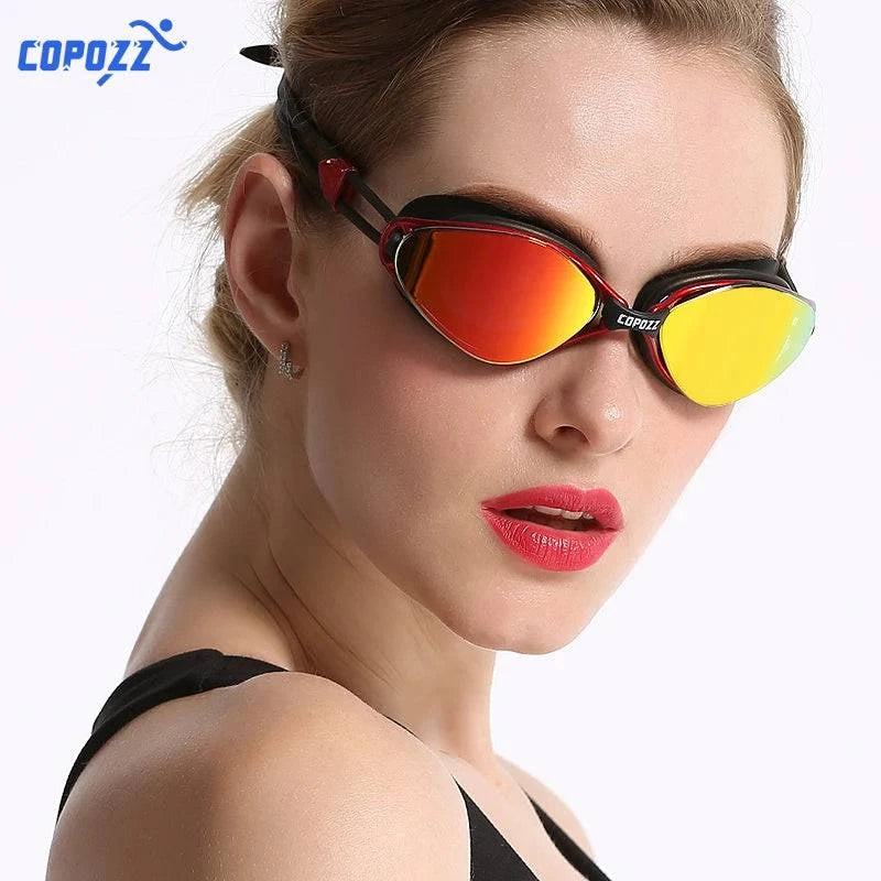 Copozz Professional Goggles Anti-Fog UV Protection Adjustable Swimming Goggles Men Women Waterproof silicone glasses Eyewear - PST PS Tradings